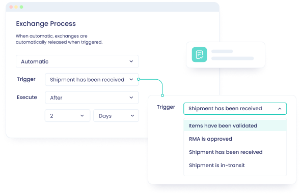 Automated exchange release screenshot